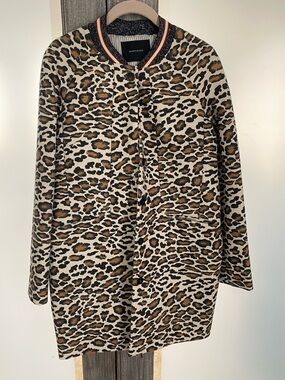 Scotch & Soda Leopard Print Jacket in Black, Brown, Cream